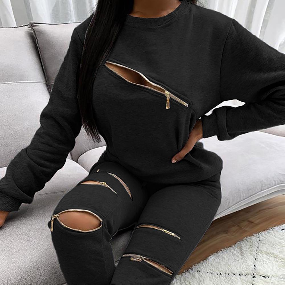 🔥 Zip It Up – Trendy Two-Piece Sweat Set 🔥