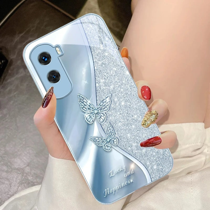 Sparkling Butterfly Glitter Phone Case For Samsung, iPhone, Xiaomi, Honor, Oppo, Google