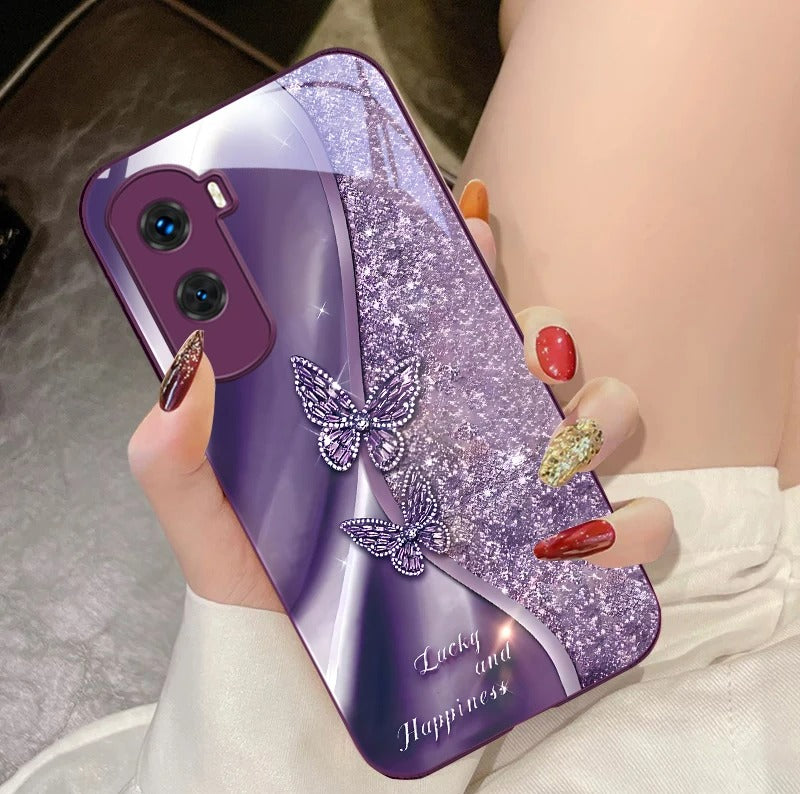 Sparkling Butterfly Glitter Phone Case For Samsung, iPhone, Xiaomi, Honor, Oppo, Google