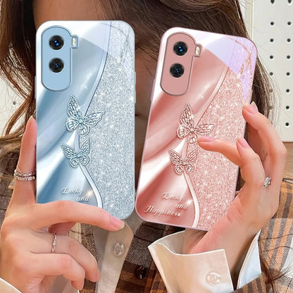 Sparkling Butterfly Glitter Phone Case For Samsung, iPhone, Xiaomi, Honor, Oppo, Google