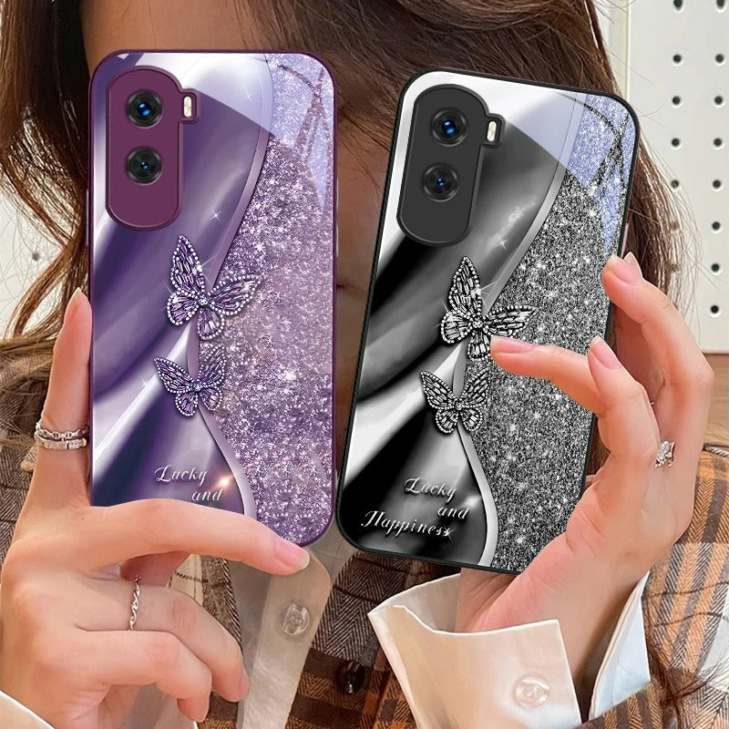 Sparkling Butterfly Glitter Phone Case For Samsung, iPhone, Xiaomi, Honor, Oppo, Google