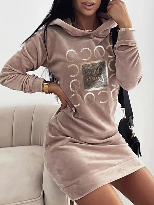 ✨ Chic Velvet Hoodie Dress – Luxe & Cozy ✨