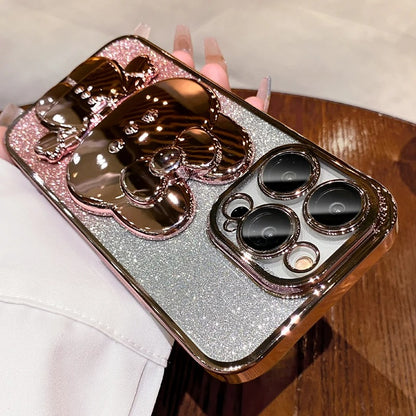 Glitter Luxe Case with Stand & Mirror For Xiaomi, iPhone, Samsung, Honor, Google, Oppo