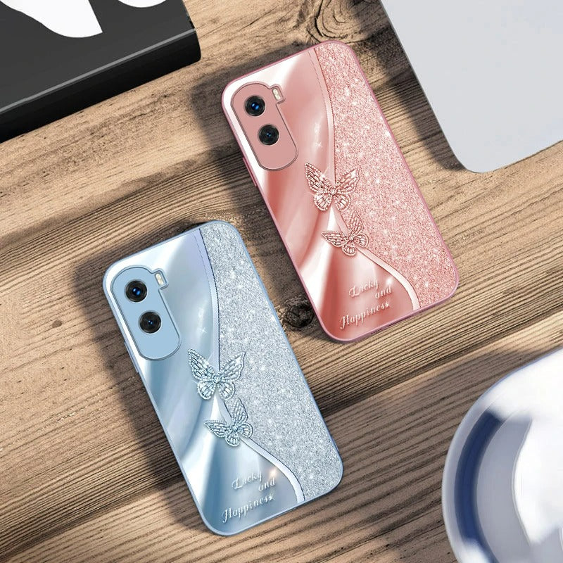 Sparkling Butterfly Glitter Phone Case For Samsung, iPhone, Xiaomi, Honor, Oppo, Google