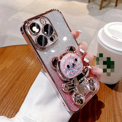 Luxury Gradient Bear Case For Xiaomi, iPhone, Samsung, Honor, Google, Oppo