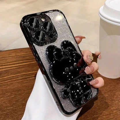 Glitter Luxe Case with Stand & Mirror For Xiaomi, iPhone, Samsung, Honor, Google, Oppo