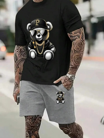 🖤 Luxe Boss Bear Men's Set – Sleek & Stylish! 🧸🔥