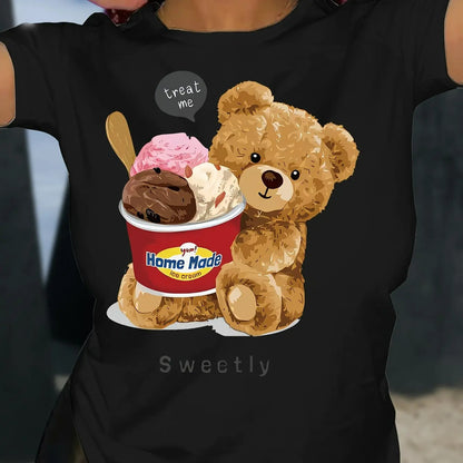 🍦 Sweet Teddy Bear Tee – Cute & Cozy! 🧸✨