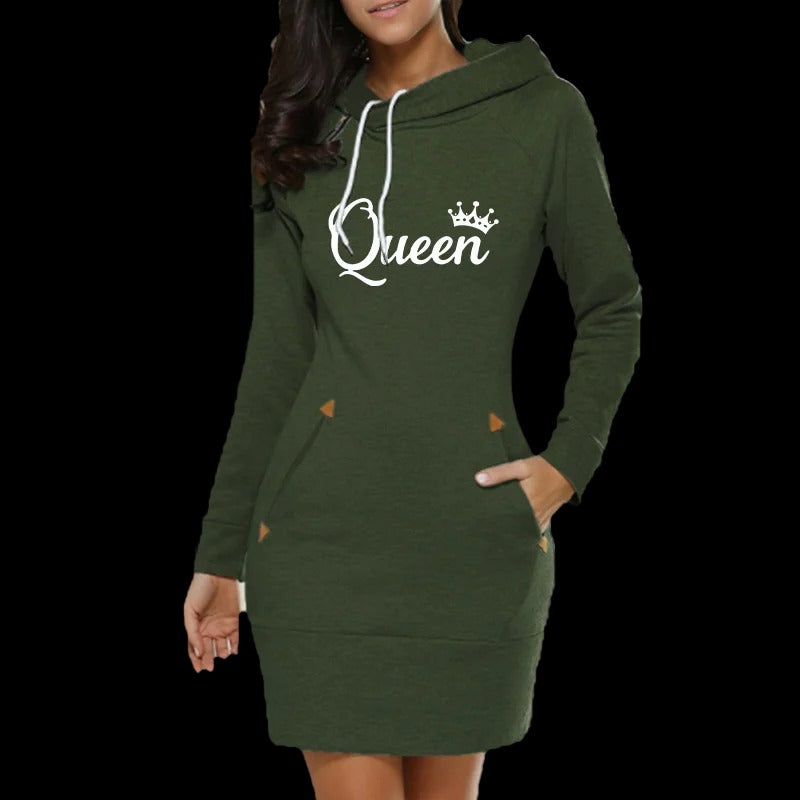 👑 Queen Hoodie Dress