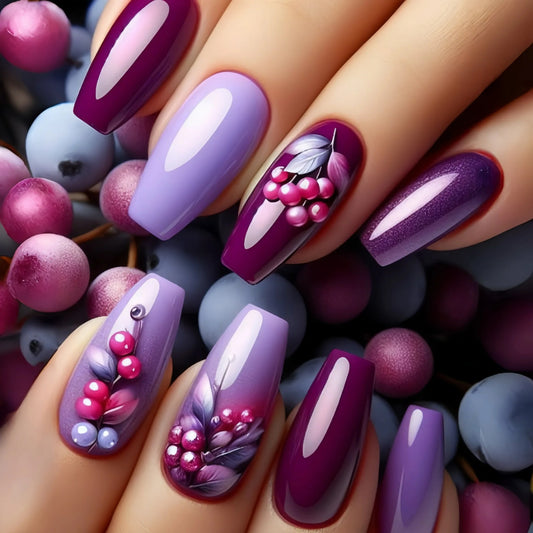 🍇 Berry Bliss Press-On Nails – A Juicy Pop of Elegance! ✨