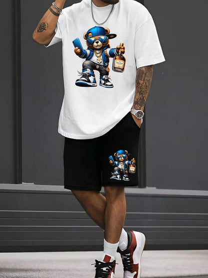 🔥 Hype King Bear Men’s Set – Ultimate Streetwear Drip! 🧢🐻