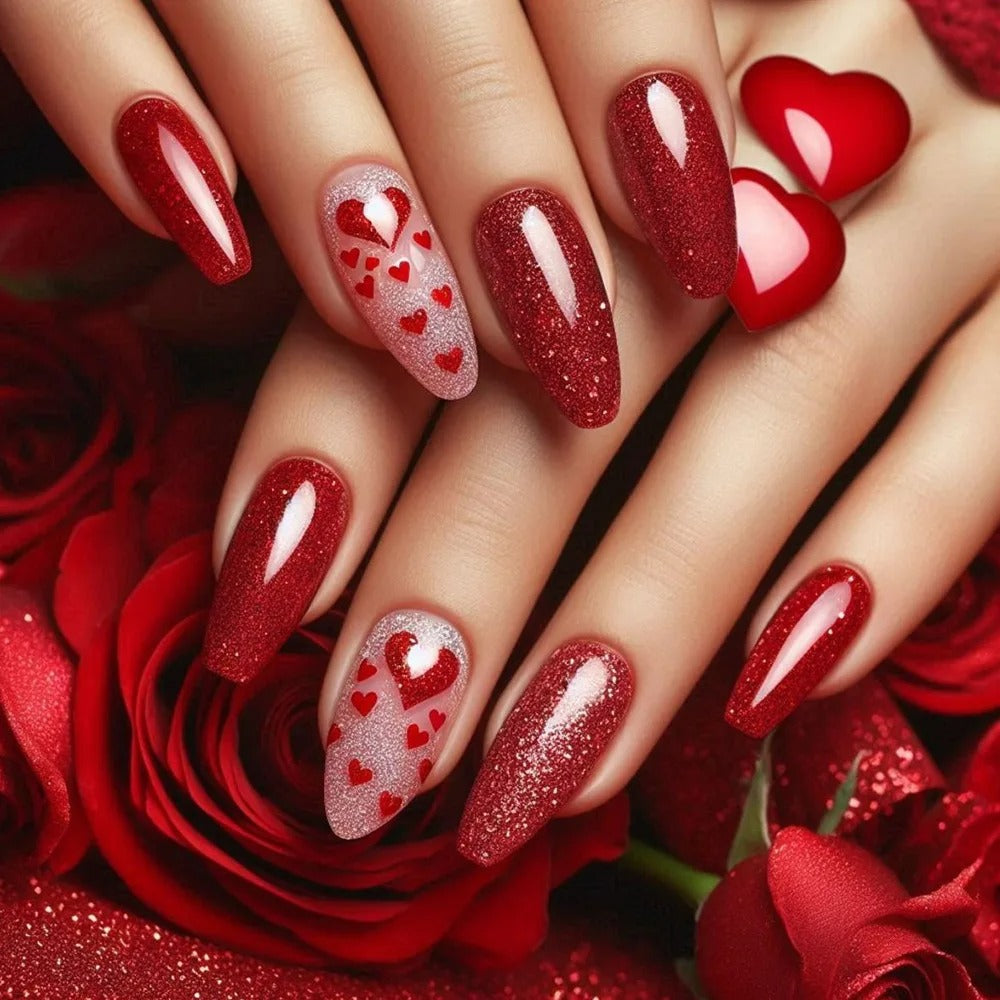 ❤️ Love Affair Press-On Nails – Romantic & Bold! 💋✨